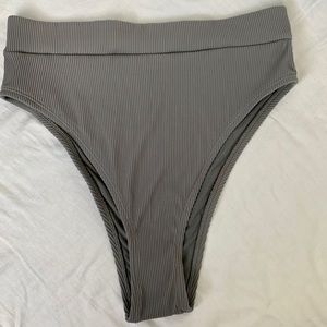 Aerie, Gray High Waisted Bikini Bottom